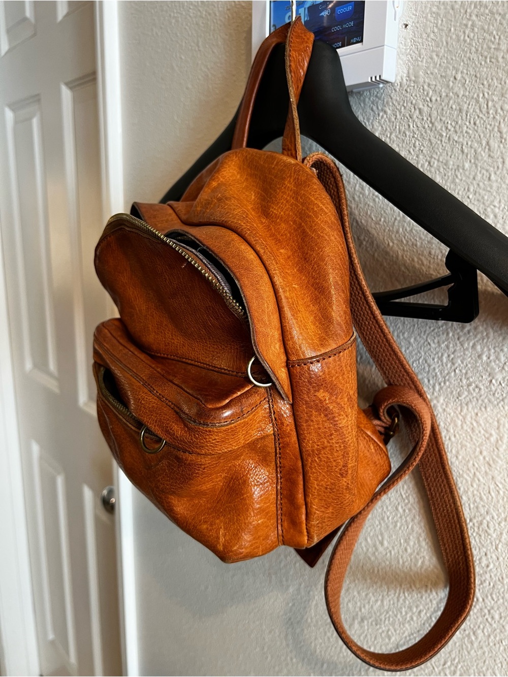 Women’s Madewell Tan Leather Mini Backpack